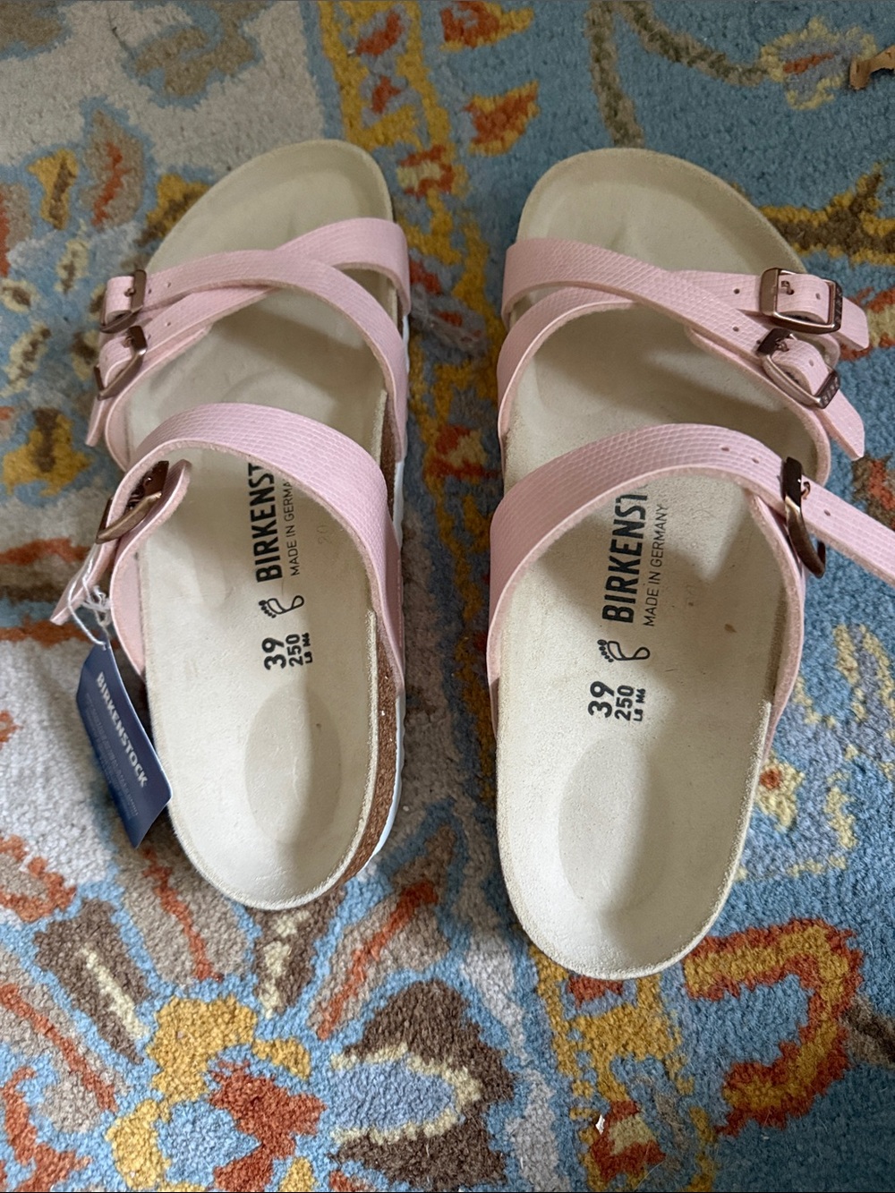 Birkenstock Women’s Light Pink Triple-Buckle Sandals